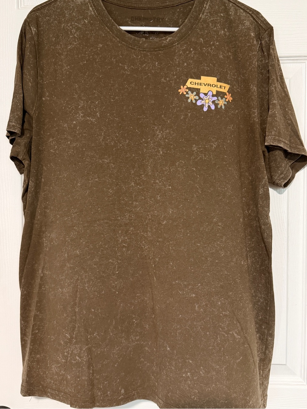 Men's Brown Graphic T‑Shirt - Floral Logo